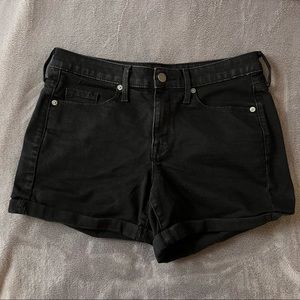 Mossimo High Rise Black Jean Shorts size 6